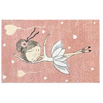 Alfombra Infantil Ballerina 100 x 150 cm Rosa y Beige