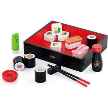VIGA VIGA-50689 Toys 50689-Set de Sushi de Madera, Multicolor