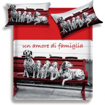 Biancaluna Miss Terry mil 1-Juego de cama de matrimonio Juego de cama arriba en fundas de almohada 100% algodón, coloreada en la pieza impresión digital made in italy
