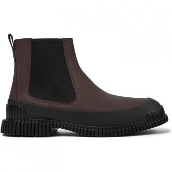 Camper Pix Men's Ankle Boots - Burgundy Smooth Leather, Size 11/45