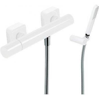 Tres Griferia - Monomando Ducha Ducha De Mano Anticalcárea Con Soporte Orientable Y Flexo Satin