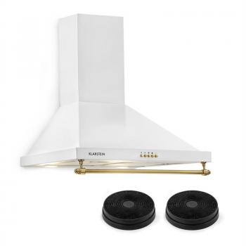 Campana Extractora Klarstein Montblanc 610m³/h 165W Circulación de Aire Blanca con 2 Filtros Reutilizables