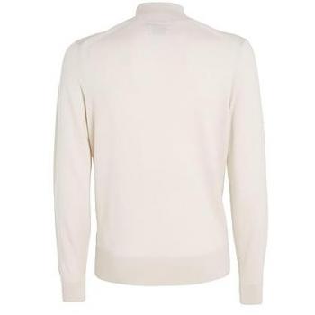 Calvin Klein Men's Beige Regular Fit Merino Wool Mock Neck Sweater Size XL