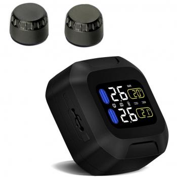 obest NIU TPMS Moto – Sistema de Control de Presión de Neumáticos inalámbrico de presión de neumáticos de presión de neumáticos Cuchillo Temperatura de presión de neumáticos neumáticos Aire Alarma de fuga batería/USB Power Alarma Recordar c