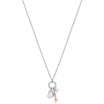 Collar Viceroy Mamá de Plata con Baño de Rodio y Aro con Madre Perla