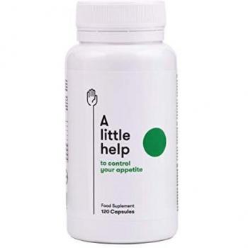 A Little Help para controlar el hambre. Complemento alimenticio saciante 100% natural. Controla tu apetito, nivel de glucosa y colesterol. 120 cápsulas vegetales.