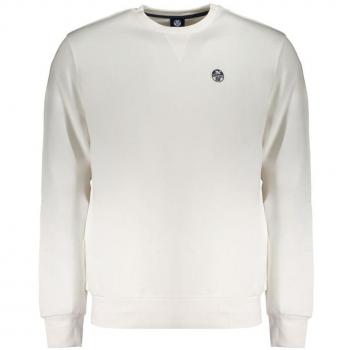 North Sails White Cotton Sweater - XXL, Men's Sweatshirt, 2XL Size