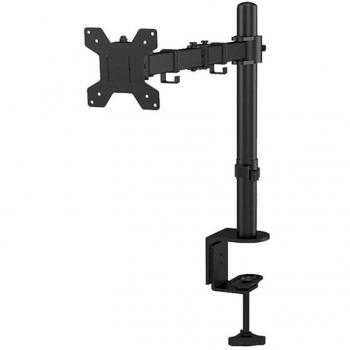 3GO TVSOP-D4-1 Soporte de Escritorio para Monitor 14-27 con 3 Rotulas, Abrazadera, Color Negro