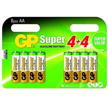 Pilas alcalinas AA/LR6 1.5 V Super en blíster de 8 pcs