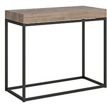 Consola extensible Nordic Small Premium 90x40/196 cm Roble Natural Estructura Antracita