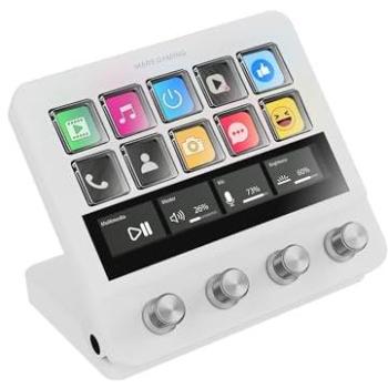 Control Deck Mars Gaming MSD-Pro Blanco, 10 Teclas LCD, 4 Diales Personalizables, Pantalla Táctil Extendida Animada, Hub USB (2x USB 3.0 + 1x USB-C)