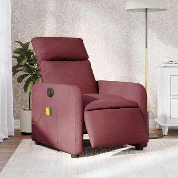 Sillón reclinable de masaje eléctrico vidaXL en tela disponible en Gris claro, Gris oscuro, Negro y Rojo tinto