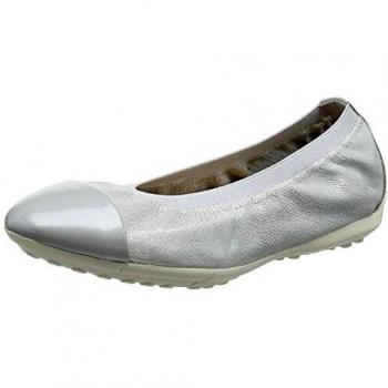 Geox Girls Jr Piuma Ballerine A Ballet Flats, Silver