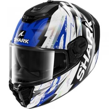 Casco Integral Shark Spartan RS Hibolt Negro Blanco Azul Talla L