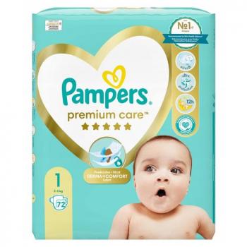 Pañales Desechables Pampers Premium Care Tamaño 1 Newborn 72 Unidades 2-5 kg