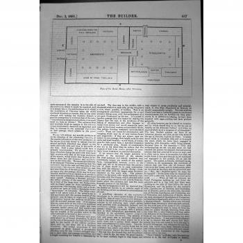 Impresión Antigua de la Casa Griega del Plan Después de los Establos Andronitis Masaulos de Vitruvius...