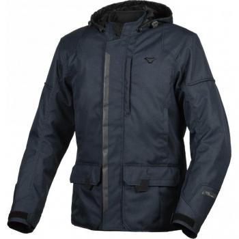 Macna Chaqueta de Moto Mondo Azul XL, chaqueta textil impermeable para motocicletas
