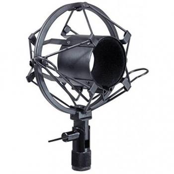Soporte Antivibración para Micrófonos de Condensador (Negro) de Gear4music