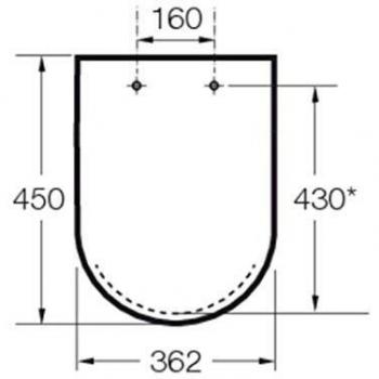 Roca A8012A200B Meridian-N Tapa Asiento WC Amortiguada