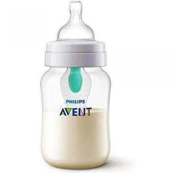 Botella Anticólico Philips Avent 260ml con Ventilación AirFree - Transparente (0-12 Meses)