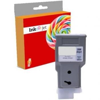 Compatible Canon PFI206 Gris Photo Cartucho de Tinta Pigmentada