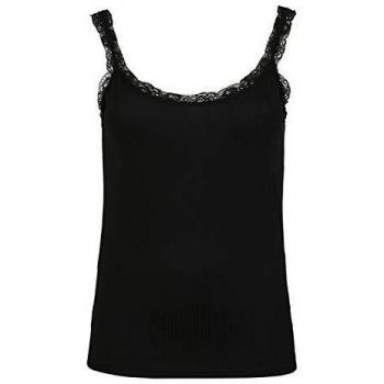 ONLY Carmakoma Carmilo Lace S/l Tank Top Camiseta, Negro, L-50/52 para Mujer