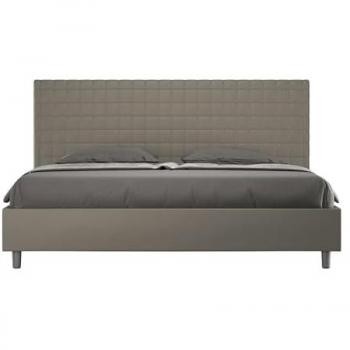 Cama Contenedor Tapizada 200x200 cm Capuchino Similpiel Sunny