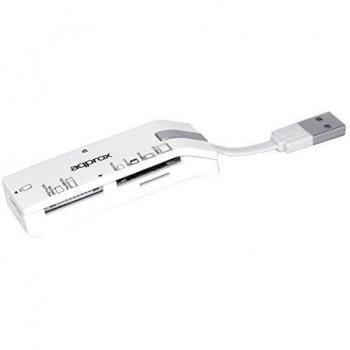 Approx APPMINICRV2 Lector multi tarjetas externo, 4 ranuras