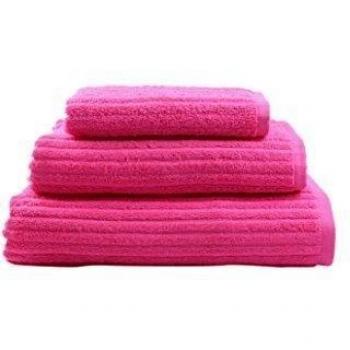 NATURAL Set Toalla De Baño 3 Uds. Carlina 525 G Fucsia 30 x 50 cm + 50 x 100 cm 100 x 150 cm