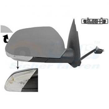 Espejo retrovisor VAN WEZEL 7622828 con ajuste eléctrico, cristal convexo, acabado negro y compatible con varios modelos de vehículos