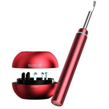 Otoscopio BEBIRD M9 Pro Endoscope Camara，3MP 1080P FHD WIFI Endoscopica 3.5mm con 6 LED limpiador de oídos removedor de cera Portable HD para iOS/Android/Tabletas，bebés, niños, adultos-Rojo