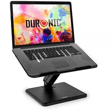 Soporte Elevador Ajustable para Portátiles y Tablets Duronic DML125 hasta 13 con Brazo Inclinable, Compatible con MacBook, Surface y Samsung