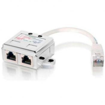 Equip Adaptador RJ45 Cat5e 1 Macho a 2 Hembras Metálico Blanco