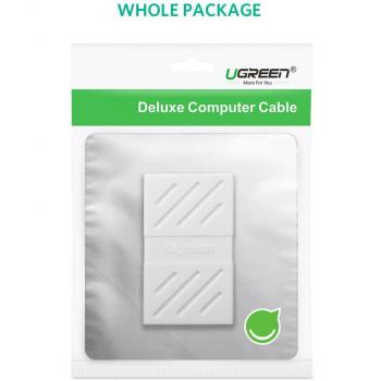 UGREEN 2 Unidades Adaptador RJ45 Hembra a Hembra, Conector RJ45 Hembra Hembra RJ45 Acoplador para Gigabit Ethernet 1000Mbps Cable de Red Cat 7 Cat 6 Cat 5