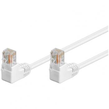 Goobay Cable de Red UTP CAT5E 2x 90 grados 1m Blanco