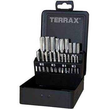 Terrax A245006 - Juego de 21 machos mano M DIN 352 HSS rectificados