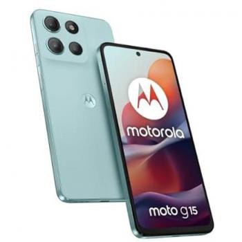 Smartphone Motorola Moto G15 6.72 Dual SIM 8GB RAM 512GB Almacenamiento 4G Android 15 Batería 5200mAh Azul Claro