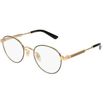 Gucci GG0290O-002-50 Brillengestell, Schwarz/Gold, 50.0 Unisex Adulto