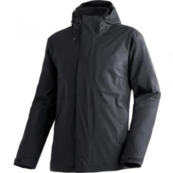 Maier Sports Metor 3-in-1 Men's Jacket - Waterproof, Windproof, Black