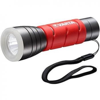 Varta Outdoor Sports Linterna LED 5 W, IPX4, 3 Pilas AAA Incluidas, Rojo