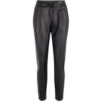 Vero Moda VMEVA MR Loose String Coated Pant Noos Pantaln, Negro, XLW x 30L para Mujer