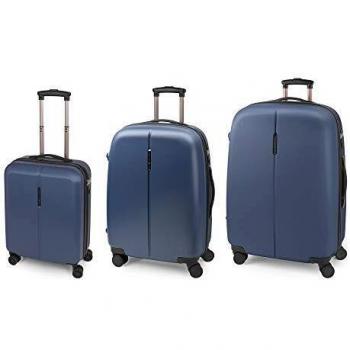 Gabol - Paradise | Set de Maletas de Viaje Rigidas de Color Azul con Maleta de Cabina, Trolley Mediano y Trolley Grande