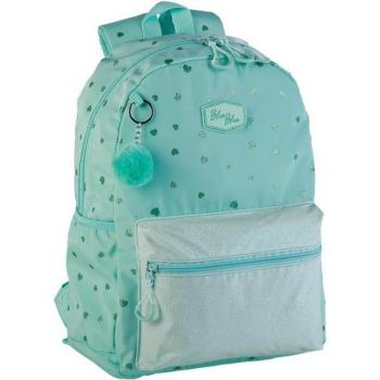 Mochila Escolar Blin Blin Corazones Menta 42x31x14 Cms