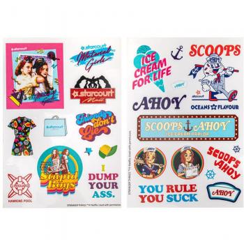 Pack de pegatinas Stranger Things temporada 3 - PVC y papel, dimensiones 16.5 x 27 cm
