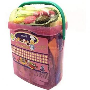 Tachan - Set reposteria 55 piezas en cubo transportable, amarillo