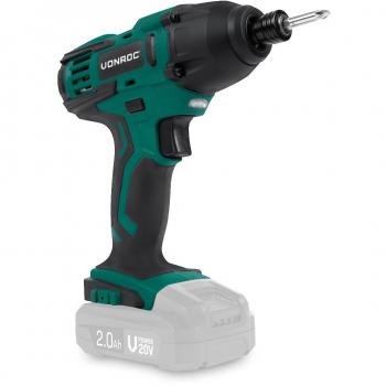 Llave de impacto 20V - Excl. batería y cargador rápido - 150Nm - Incl. 2 brocas y 2 soportes - Vonroc