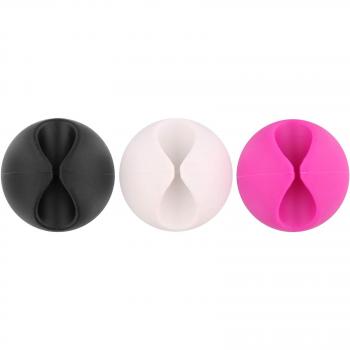T 'NB clip1mix Pack de 6 pasacables Negro/Blanco/Rosa