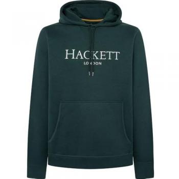 Sudadera Heritage para hombre Hackett con capucha ajustable, color verde bosque, casual, algodón y poliéster, manga larga