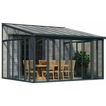 Pérgola Cerrada San Remo Marquesina de Aluminio Gris - Canopia by Palram 435 X 385 cm