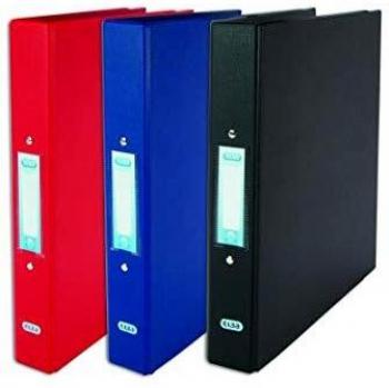 Elba carpeta de cartón de plástico – varios colores rojo/negro/azul, pack de 10